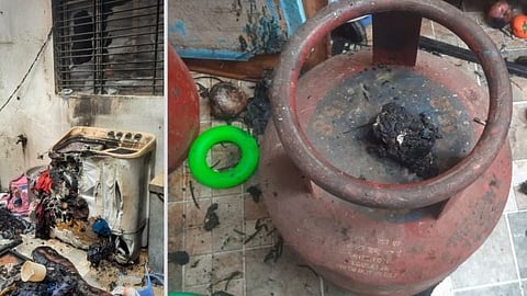 
Nashik | Gas cylinder leak causes fire, two injured