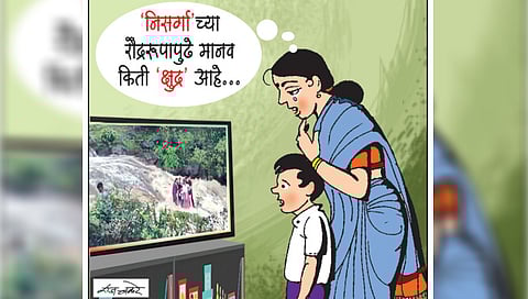 Taking a selfie in a dangerous place