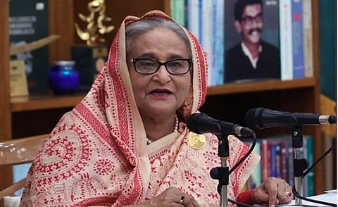 Sheikh Hasina lands in India