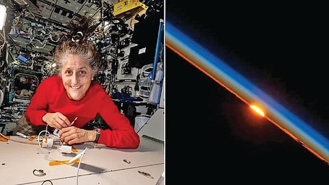 Sunita welcomed the New Year by watching sixteen sunrises and sunsets