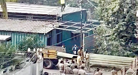 Encroached madrasa construction in Hupari removed