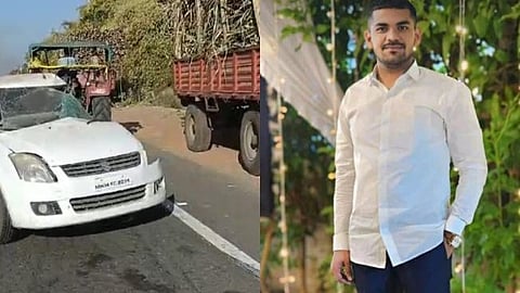 car-tractor collision on Zerophata-Aral road; A youth from Purne dies