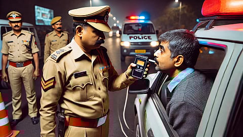 Breath analyzer test