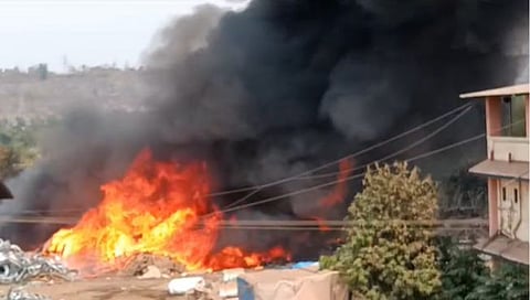 Kolad scrap yard fire