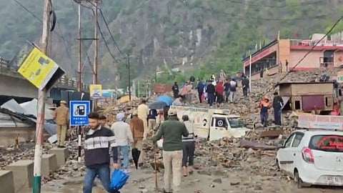 jammu ramban three people died due to hailstorm and landslide 
