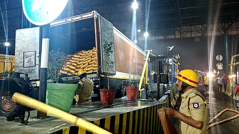 Kognoli toll booth fire