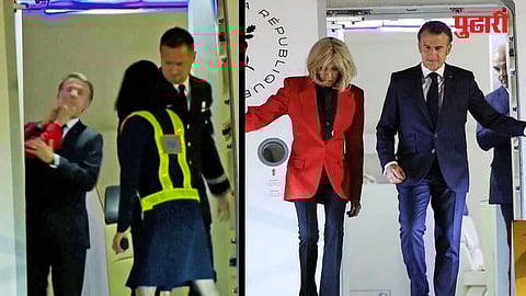 Emmanuel Macron with wife Brigitte