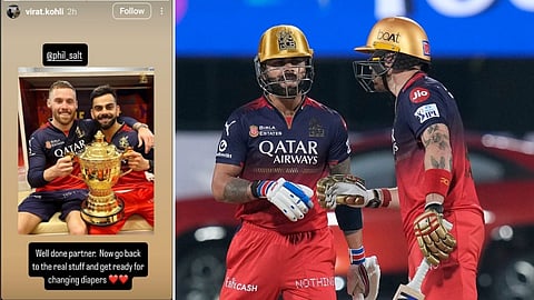 IPL 2025 RCB Virat Kohli Instagram story message to Phil Salt 