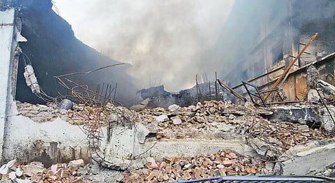 Chemical warehouse fire