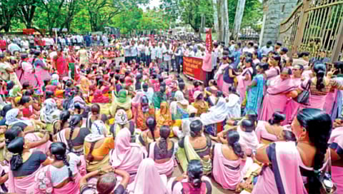 workers unions protest