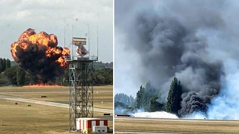London plane crash | लंडनच्या एअरपोर्टवर लँडिंगवेळी विमान कोसळले; प्रचंड स्फोट अन् धुराचे लोट, पाहा व्हिडिओ