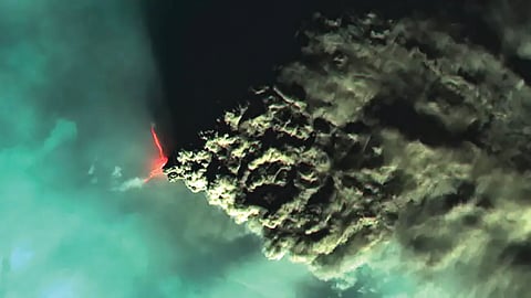 Russian volcano eruption