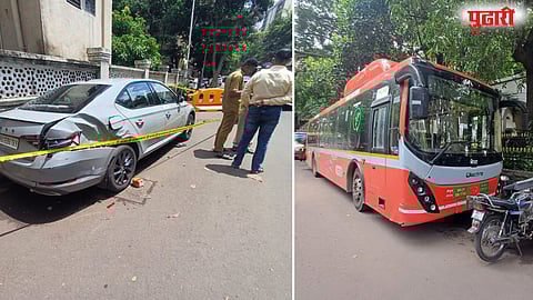 Mumbai  BEST Bus Car Collision 