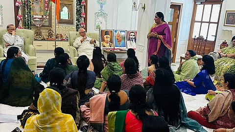 ncp leader sunetra pawar first reaction on attending rss meeting in delhi