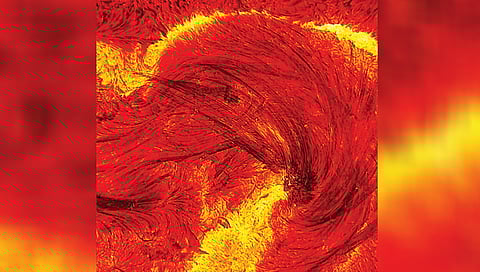 clearest image of solar superflare