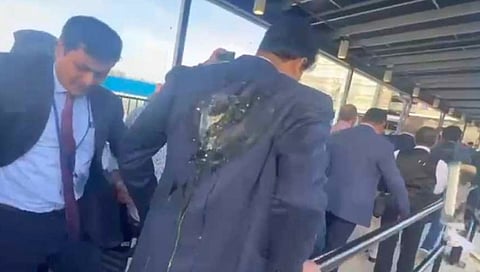 Protesters pelted eggs at Bangladesh's leader Muhammad Yunus' in New York City