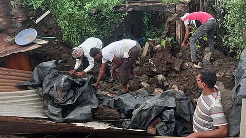 Katneshwar village  houses collapse