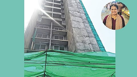 Cement block accident