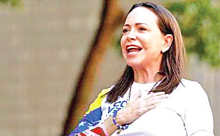 Maria Corina Machado praises India