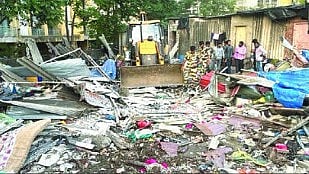 Slum demolition drive