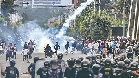 Nepal youth protest