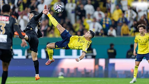 Cristiano Ronaldo s bicycle kick goal for Al Nassr creates storm on social media 