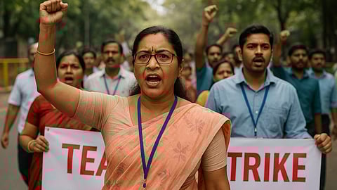 Teacher union protest