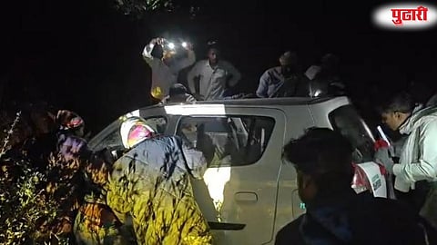 Car collision Amaravati 