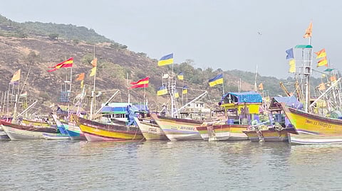 Rough sea conditions