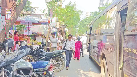 Bus stop obstruction