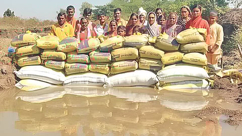 Vanrai check dam campaign