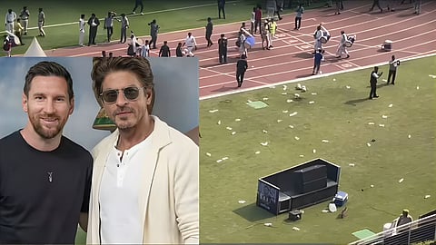 Messi in india : स्टार फुटबॉलपटू मेस्‍सीच्‍या कोलकाता भेटीला गालबोट, संतप्‍त प्रेक्षकांनी मैदानावर फेकल्‍या बाटल्‍या! 