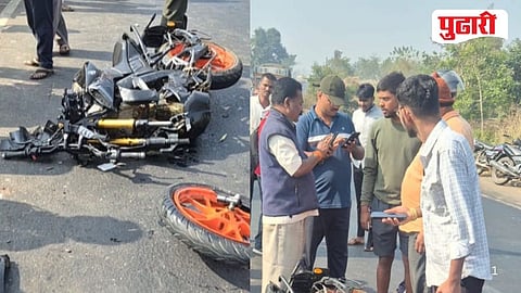 Kagal Murgud road  tempo bike collision

