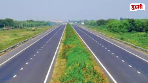 Samruddhi Highway Gantry installation work