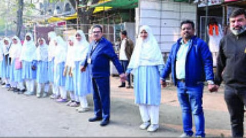 Voter Awareness Human Chain