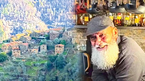 man living alone village