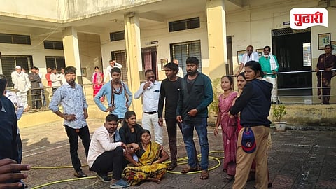 Kaij Tehsil Office Self Immolation Attempt 