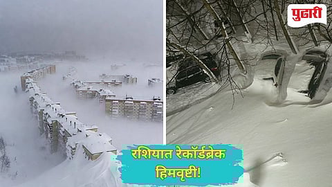 Record snowfall in Russia