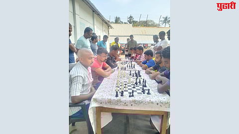 Inmates engage in chess