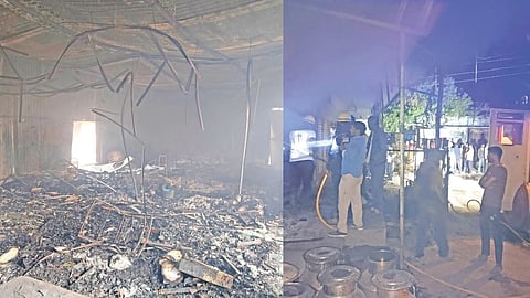 Electrical short circuit fire