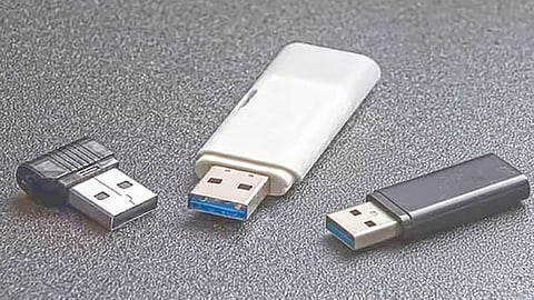 USB pen drive holes