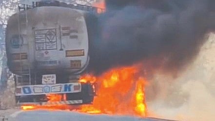 Ethanol tanker fire