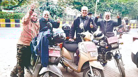 Senior citizens bike journey