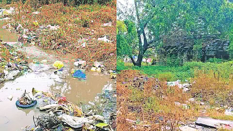 Filth at police colony premises