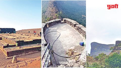 Raigad Fort Shivaji Palace Reconstruction
