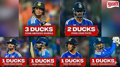 T20 World Cup 2026 Indian Players Register Unwanted Record of Most Ducks in the Tournament