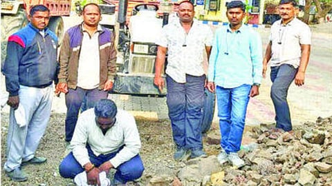 Dudhna river illegal sand mining