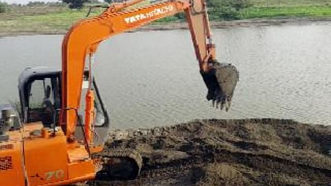 Mahad river desilting work