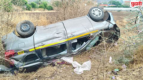 Vita Accident : देवदर्शन करून परतणाऱ्या भाविकांच्या कारला विट्याजवळ भीषण अपघात; ६ जखमी, दोघे गंभीर