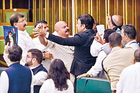 Jammu Kashmir Assembly clash |